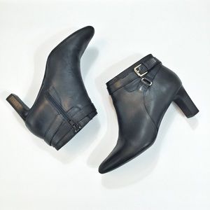 Ralph Lauren Leather Booties Black Size 7.5